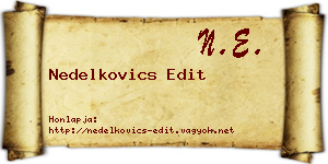 Nedelkovics Edit névjegykártya